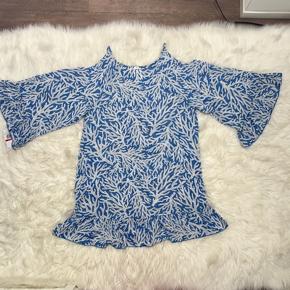 NWT MICHAEL Michael Kors Swim Cove Up Tunic Dress ~ in Grecian Blue - Picture 11 of 14